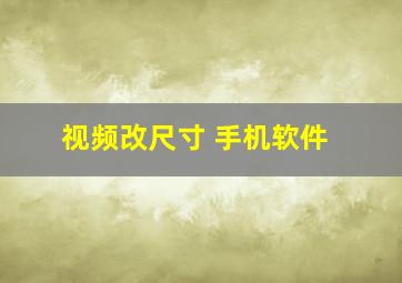 视频改尺寸 手机软件